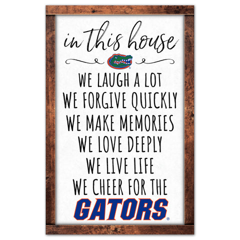Florida Gators Sign 11x17 Wood In This House-0