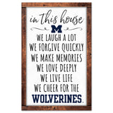 Michigan Wolverines Sign 11x17 Wood In This House-0