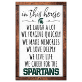 Michigan State Spartans Sign 11x17 Wood In This House-0