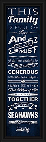 Seattle Seahawks Print 8x24 Family Cheer Style-0
