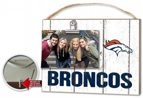 Denver Broncos Clip It Weathered Logo Photo Frame-0