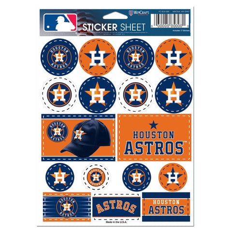 Houston Astros Decal Sheet 5x7 Vinyl-0
