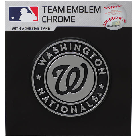 Washington Nationals Auto Emblem Silver Chrome-0