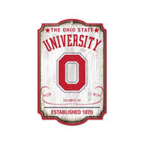 Ohio State Buckeyes Sign 11x17 Wood Retro-0