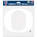 Oregon Ducks Decal 8x8 Perfect Cut White-0