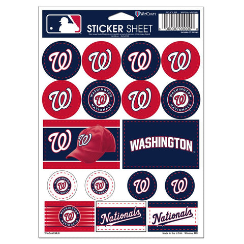 Washington Nationals Decal Sheet 5x7 Vinyl-0