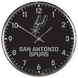 San Antonio Spurs Round Chrome Wall Clock Periodic Restock-0