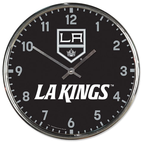 Los Angeles Kings Clock Round Wall Style Chrome-0