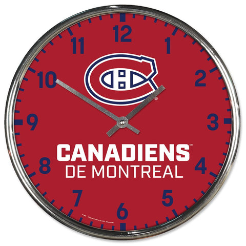 Montreal Canadiens Round Chrome Wall Clock Periodic Restock-0