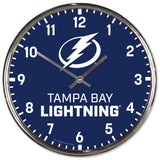 Tampa Bay Lightning Clock Round Wall Style Chrome Periodic Restock-0