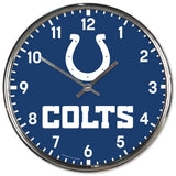 Indianapolis Colts Round Chrome Wall Clock Periodic Restock-0
