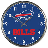 Buffalo Bills Round Chrome Wall Clock Periodic Restock-0