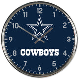 Dallas Cowboys Round Chrome Wall Clock-0
