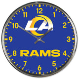 Los Angeles Rams Round Chrome Wall Clock Periodic Restock-0