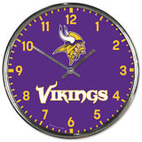 Minnesota Vikings Round Chrome Wall Clock Periodic Restock-0