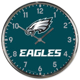 Philadelphia Eagles Round Chrome Wall Clock Periodic Restock-0