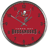 Tampa Bay Buccaneers Round Chrome Wall Clock Periodic Restock-0