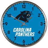 Carolina Panthers Round Chrome Wall Clock Periodic Restock-0
