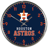 Houston Astros Clock Round Wall Style Chrome Periodic Restock-0