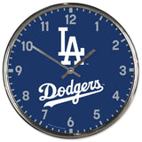 Los Angeles Dodgers Round Chrome Wall Clock Periodic Restock-0