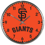 San Francisco Giants Round Chrome Wall Clock Periodic Restock-0