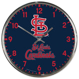 St. Louis Cardinals Round Chrome Wall Clock Periodic Restock-0