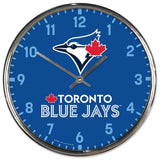 Toronto Blue Jays Round Chrome Wall Clock Periodic Restock-0