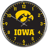 Iowa Hawkeyes Round Chrome Wall Clock Periodic Restock-0
