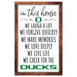 Oregon Ducks Sign 11x17 Wood In This House-0