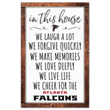 Atlanta Falcons Sign 11x17 Wood In This House-0