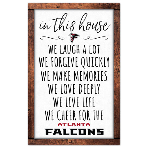 Atlanta Falcons Sign 11x17 Wood In This House-0