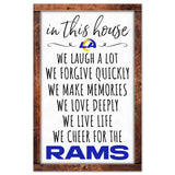 Los Angeles Rams Sign 11x17 Wood In This House-0