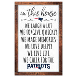 New England Patriots Sign 11x17 Wood In This House-0