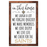 New Orleans Saints Sign 11x17 Wood In This House-0