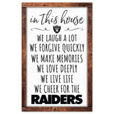 Las Vegas Raiders Sign 11x17 Wood In This House-0