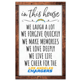 Los Angeles Chargers Sign 11x17 Wood In This House-0