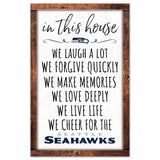Seattle Seahawks Sign 11x17 Wood In This House-0