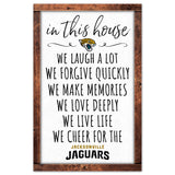 Jacksonville Jaguars Sign 11x17 Wood In This House-0