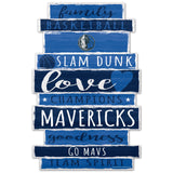 Dallas Mavericks Sign 11x17 Wood Family Word-0