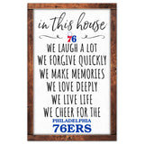 Philadelphia 76ers Sign 11x17 Wood In This House-0