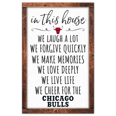 Chicago Bulls Sign 11x17 Wood In This House-0