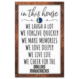 Dallas Mavericks Sign 11x17 Wood In This House-0