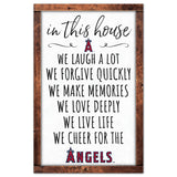 Los Angeles Angels Sign 11x17 Wood In This House-0