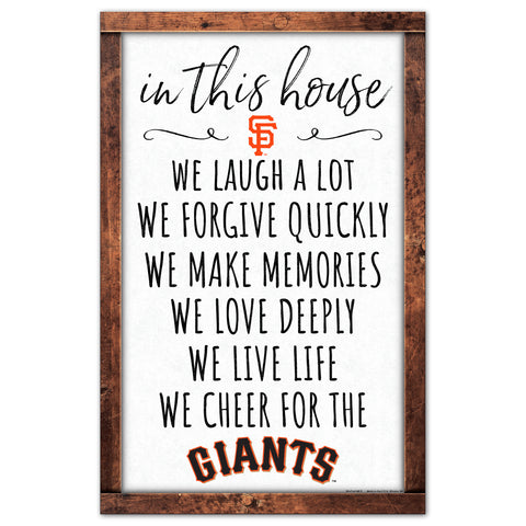 San Francisco Giants Sign 11x17 Wood In This House-0