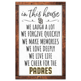 San Diego Padres Sign 11x17 Wood In This House-0