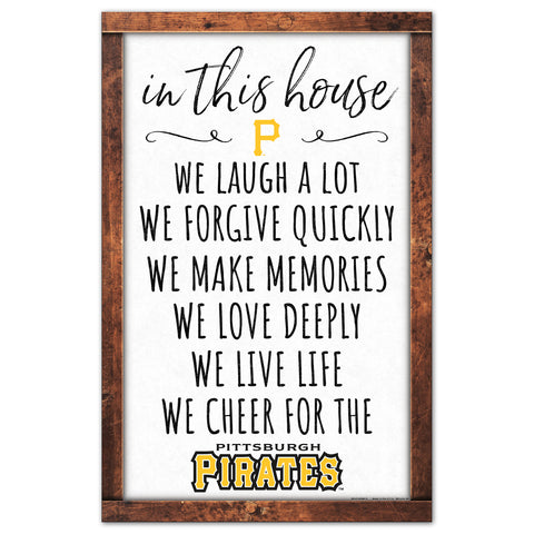 Pittsburgh Pirates Sign 11x17 Wood In This House-0