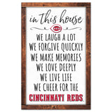 Cincinnati Reds Sign 11x17 Wood In This House-0