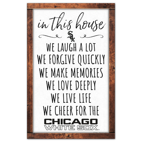 Chicago White Sox Sign 11x17 Wood In This House-0