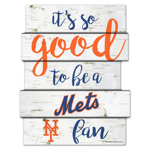 New York Mets Sign 11x14 Wood Good To Be A Fan-0