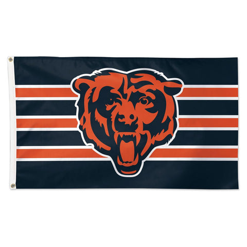 Chicago Bears Flag 3x5 Deluxe Stripes Design Special Order-0